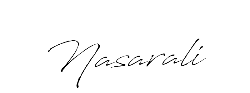 How to make Nasarali name signature. Use Antro_Vectra style for creating short signs online. This is the latest handwritten sign. Nasarali signature style 6 images and pictures png