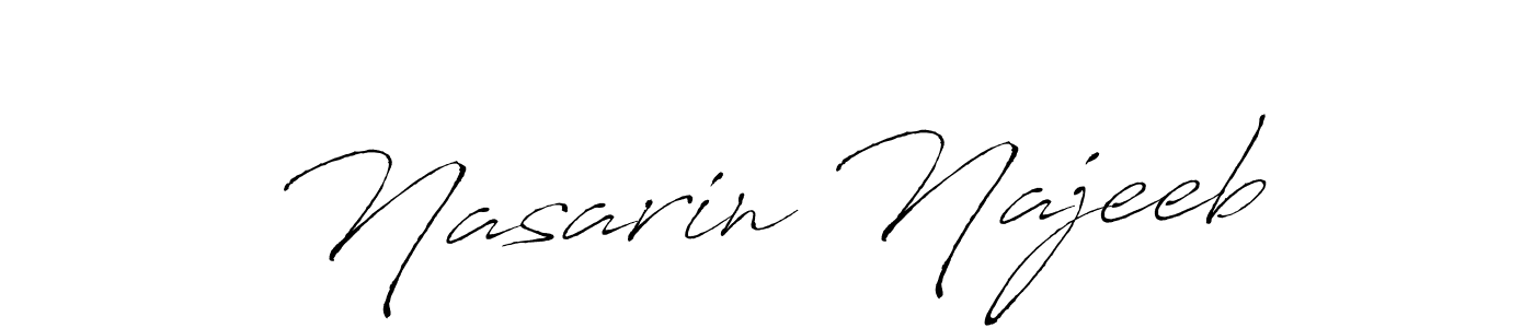 Design your own signature with our free online signature maker. With this signature software, you can create a handwritten (Antro_Vectra) signature for name Nasarin Najeeb. Nasarin Najeeb signature style 6 images and pictures png