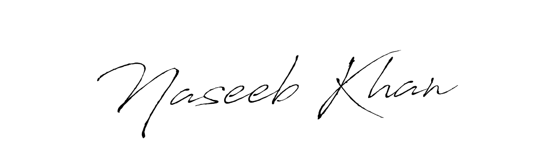 Make a beautiful signature design for name Naseeb Khan. With this signature (Antro_Vectra) style, you can create a handwritten signature for free. Naseeb Khan signature style 6 images and pictures png