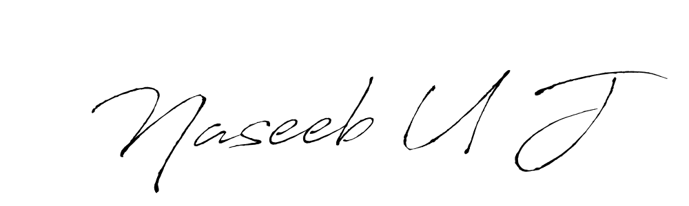 The best way (Antro_Vectra) to make a short signature is to pick only two or three words in your name. The name Naseeb U J include a total of six letters. For converting this name. Naseeb U J signature style 6 images and pictures png