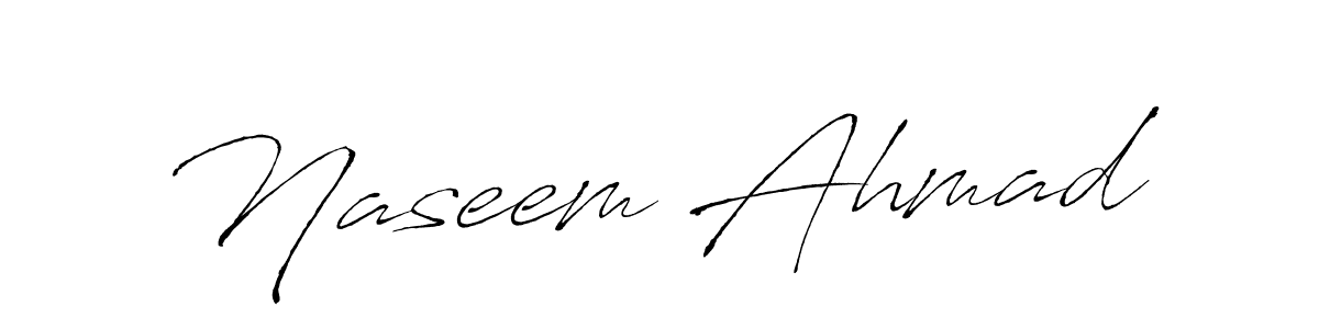 How to make Naseem Ahmad name signature. Use Antro_Vectra style for creating short signs online. This is the latest handwritten sign. Naseem Ahmad signature style 6 images and pictures png