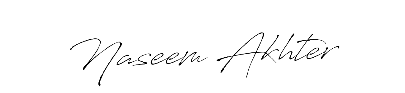 Design your own signature with our free online signature maker. With this signature software, you can create a handwritten (Antro_Vectra) signature for name Naseem Akhter. Naseem Akhter signature style 6 images and pictures png