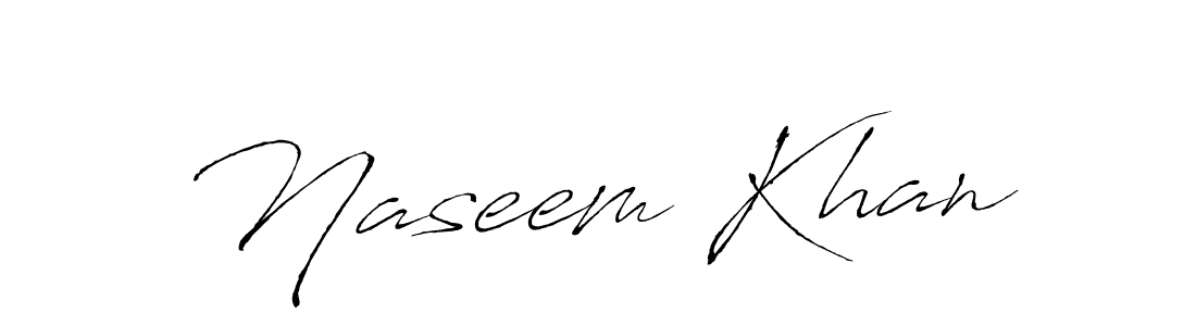 Create a beautiful signature design for name Naseem Khan. With this signature (Antro_Vectra) fonts, you can make a handwritten signature for free. Naseem Khan signature style 6 images and pictures png