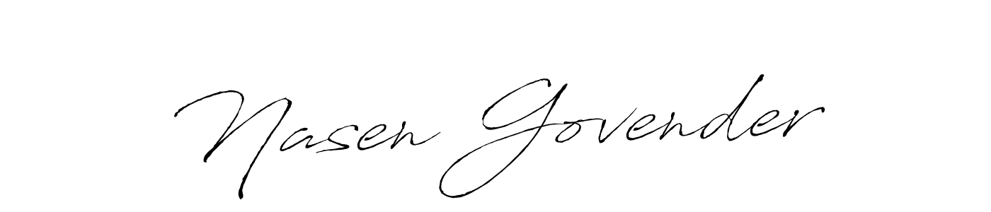 Make a beautiful signature design for name Nasen Govender. With this signature (Antro_Vectra) style, you can create a handwritten signature for free. Nasen Govender signature style 6 images and pictures png