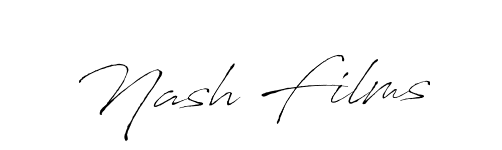 Create a beautiful signature design for name Nash Films. With this signature (Antro_Vectra) fonts, you can make a handwritten signature for free. Nash Films signature style 6 images and pictures png