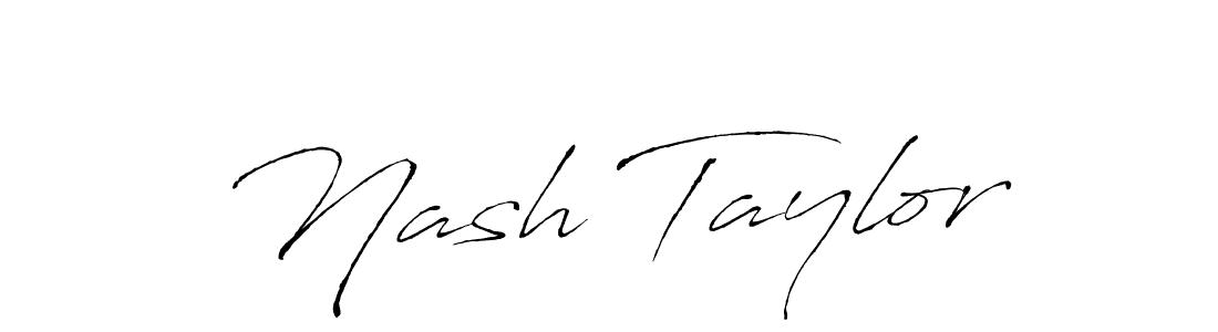 Design your own signature with our free online signature maker. With this signature software, you can create a handwritten (Antro_Vectra) signature for name Nash Taylor. Nash Taylor signature style 6 images and pictures png