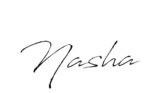 Design your own signature with our free online signature maker. With this signature software, you can create a handwritten (Antro_Vectra) signature for name Nasha. Nasha signature style 6 images and pictures png
