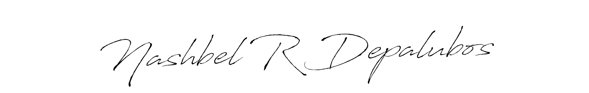 This is the best signature style for the Nashbel R Depalubos name. Also you like these signature font (Antro_Vectra). Mix name signature. Nashbel R Depalubos signature style 6 images and pictures png