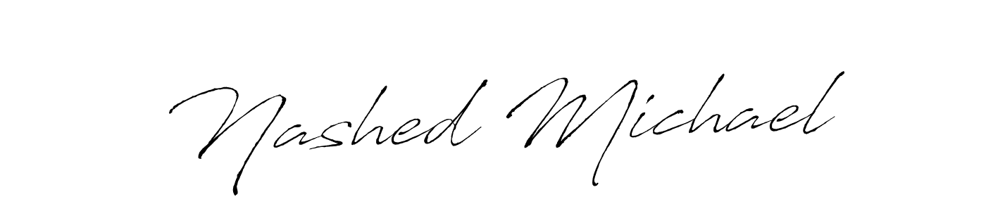 Antro_Vectra is a professional signature style that is perfect for those who want to add a touch of class to their signature. It is also a great choice for those who want to make their signature more unique. Get Nashed Michael name to fancy signature for free. Nashed Michael signature style 6 images and pictures png