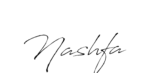 Design your own signature with our free online signature maker. With this signature software, you can create a handwritten (Antro_Vectra) signature for name Nashfa. Nashfa signature style 6 images and pictures png