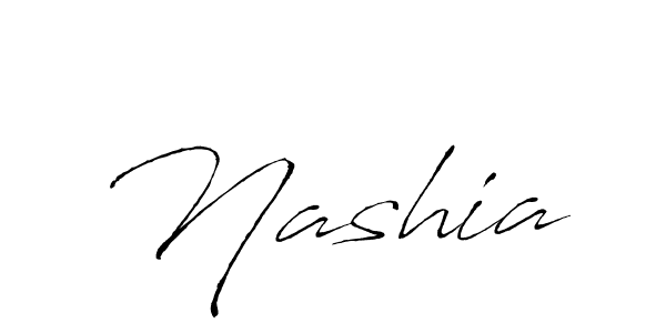 Use a signature maker to create a handwritten signature online. With this signature software, you can design (Antro_Vectra) your own signature for name Nashia. Nashia signature style 6 images and pictures png