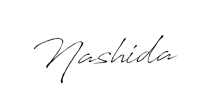 How to make Nashida name signature. Use Antro_Vectra style for creating short signs online. This is the latest handwritten sign. Nashida signature style 6 images and pictures png