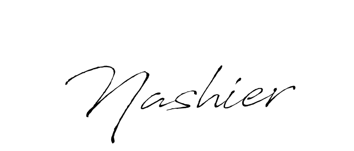 Create a beautiful signature design for name Nashier. With this signature (Antro_Vectra) fonts, you can make a handwritten signature for free. Nashier signature style 6 images and pictures png