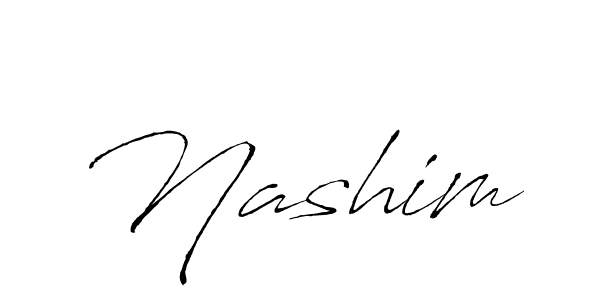 Use a signature maker to create a handwritten signature online. With this signature software, you can design (Antro_Vectra) your own signature for name Nashim. Nashim signature style 6 images and pictures png