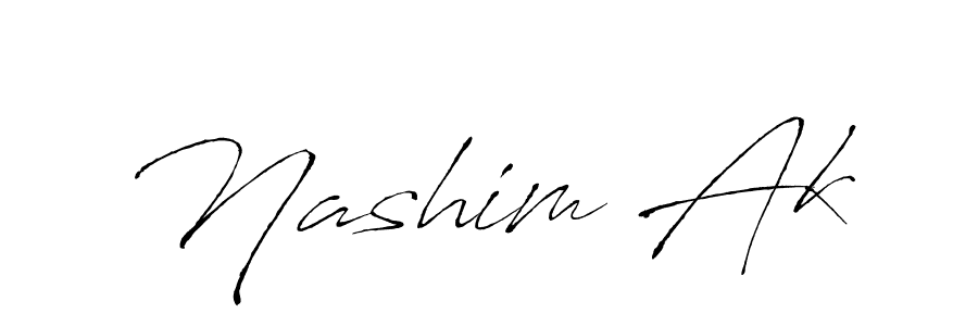 How to make Nashim Ak signature? Antro_Vectra is a professional autograph style. Create handwritten signature for Nashim Ak name. Nashim Ak signature style 6 images and pictures png
