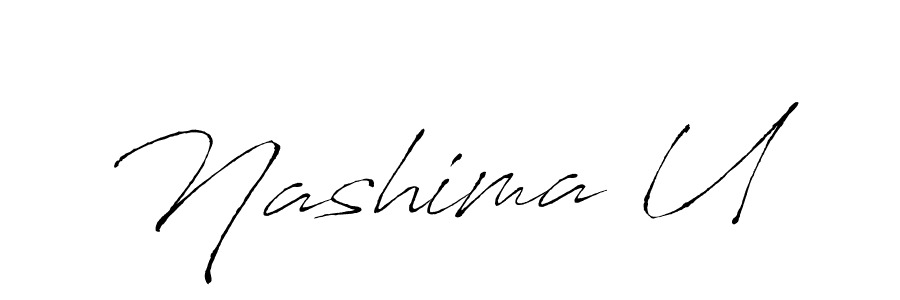 How to make Nashima U name signature. Use Antro_Vectra style for creating short signs online. This is the latest handwritten sign. Nashima U signature style 6 images and pictures png