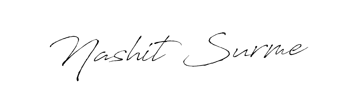 This is the best signature style for the Nashit Surme name. Also you like these signature font (Antro_Vectra). Mix name signature. Nashit Surme signature style 6 images and pictures png