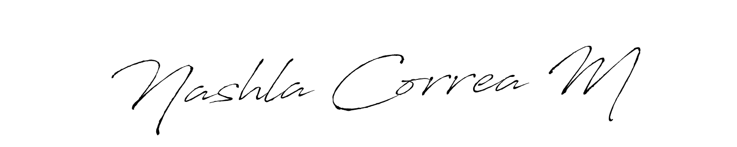 Use a signature maker to create a handwritten signature online. With this signature software, you can design (Antro_Vectra) your own signature for name Nashla Correa M. Nashla Correa M signature style 6 images and pictures png