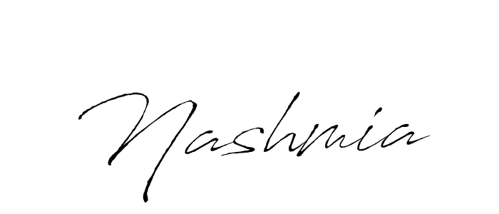 Design your own signature with our free online signature maker. With this signature software, you can create a handwritten (Antro_Vectra) signature for name Nashmia. Nashmia signature style 6 images and pictures png