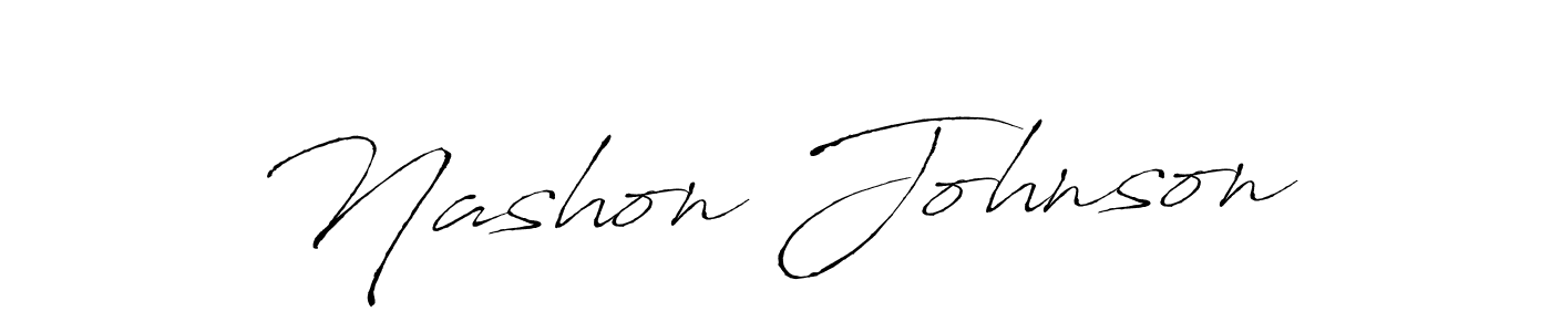 Create a beautiful signature design for name Nashon Johnson. With this signature (Antro_Vectra) fonts, you can make a handwritten signature for free. Nashon Johnson signature style 6 images and pictures png