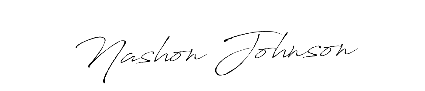 Create a beautiful signature design for name Nashon Johnson. With this signature (Antro_Vectra) fonts, you can make a handwritten signature for free. Nashon Johnson signature style 6 images and pictures png