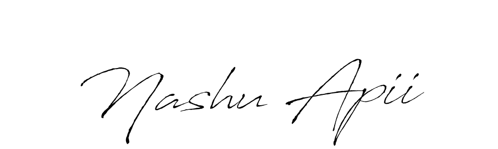 You can use this online signature creator to create a handwritten signature for the name Nashu Apii. This is the best online autograph maker. Nashu Apii signature style 6 images and pictures png