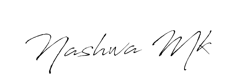 Also You can easily find your signature by using the search form. We will create Nashwa Mk name handwritten signature images for you free of cost using Antro_Vectra sign style. Nashwa Mk signature style 6 images and pictures png