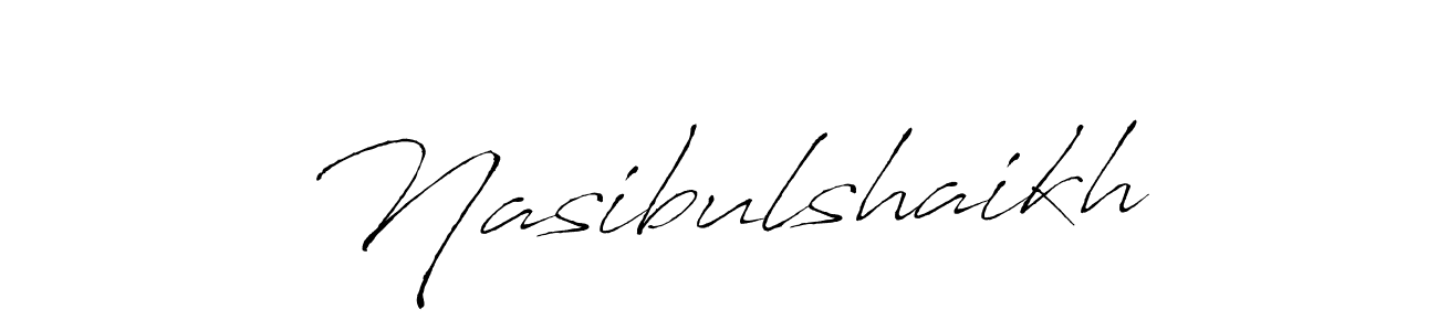 Antro_Vectra is a professional signature style that is perfect for those who want to add a touch of class to their signature. It is also a great choice for those who want to make their signature more unique. Get Nasibulshaikh name to fancy signature for free. Nasibulshaikh signature style 6 images and pictures png