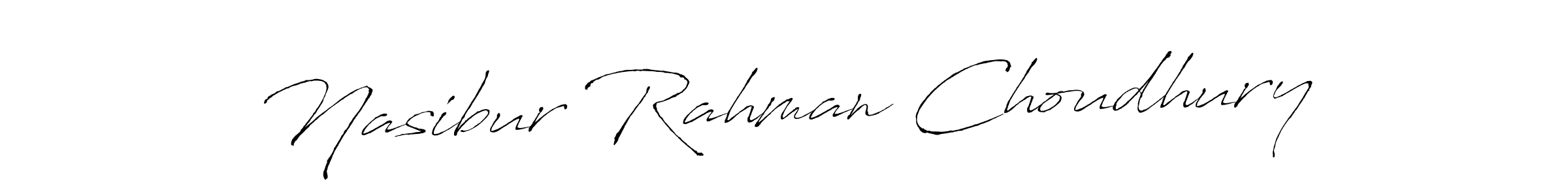 Make a beautiful signature design for name Nasibur Rahman Choudhury. With this signature (Antro_Vectra) style, you can create a handwritten signature for free. Nasibur Rahman Choudhury signature style 6 images and pictures png