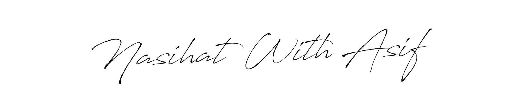 Design your own signature with our free online signature maker. With this signature software, you can create a handwritten (Antro_Vectra) signature for name Nasihat With Asif. Nasihat With Asif signature style 6 images and pictures png