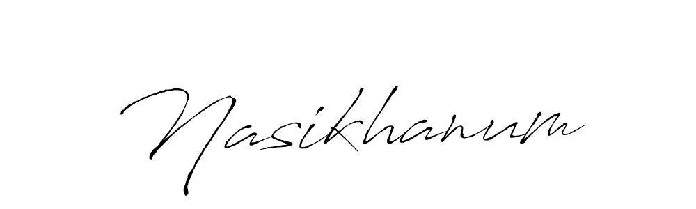 You should practise on your own different ways (Antro_Vectra) to write your name (Nasikhanum) in signature. don't let someone else do it for you. Nasikhanum signature style 6 images and pictures png