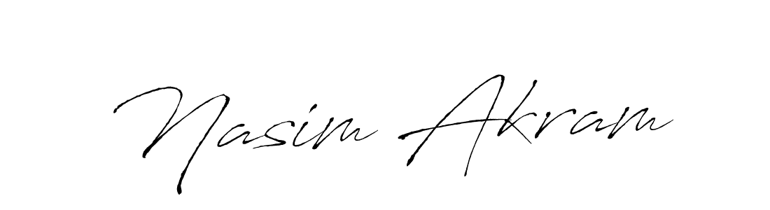 Create a beautiful signature design for name Nasim Akram. With this signature (Antro_Vectra) fonts, you can make a handwritten signature for free. Nasim Akram signature style 6 images and pictures png