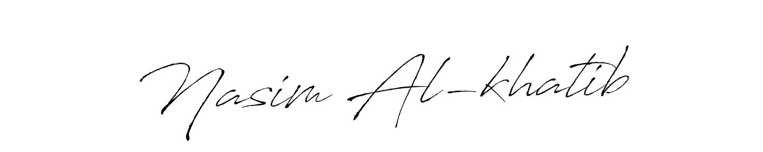 You should practise on your own different ways (Antro_Vectra) to write your name (Nasim Al-khatib) in signature. don't let someone else do it for you. Nasim Al-khatib signature style 6 images and pictures png