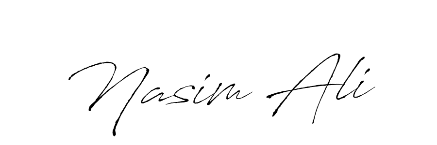 Design your own signature with our free online signature maker. With this signature software, you can create a handwritten (Antro_Vectra) signature for name Nasim Ali. Nasim Ali signature style 6 images and pictures png