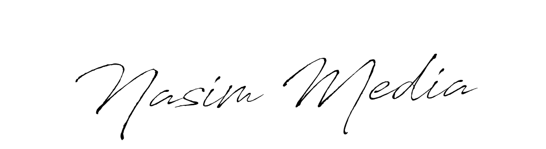 Make a beautiful signature design for name Nasim Media. With this signature (Antro_Vectra) style, you can create a handwritten signature for free. Nasim Media signature style 6 images and pictures png