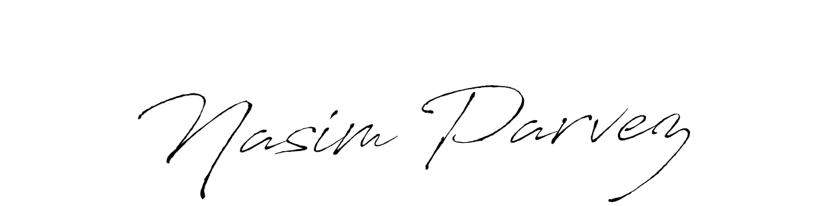 The best way (Antro_Vectra) to make a short signature is to pick only two or three words in your name. The name Nasim Parvez include a total of six letters. For converting this name. Nasim Parvez signature style 6 images and pictures png