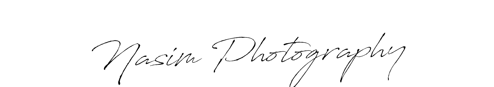 Nasim Photography stylish signature style. Best Handwritten Sign (Antro_Vectra) for my name. Handwritten Signature Collection Ideas for my name Nasim Photography. Nasim Photography signature style 6 images and pictures png