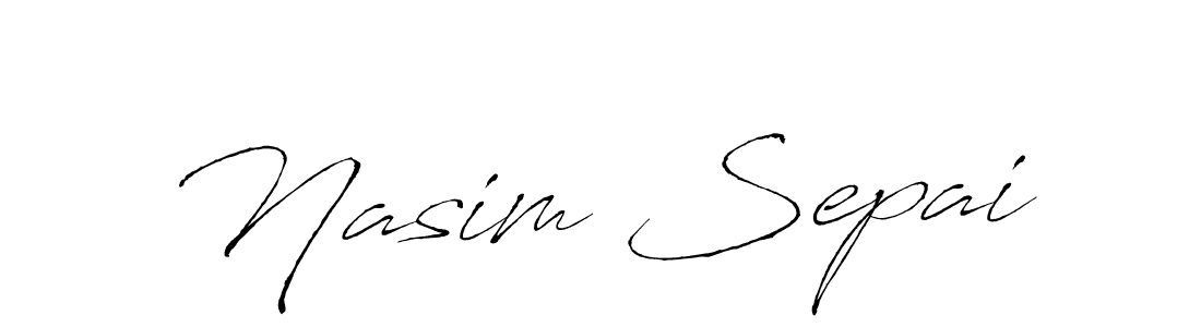 Use a signature maker to create a handwritten signature online. With this signature software, you can design (Antro_Vectra) your own signature for name Nasim Sepai. Nasim Sepai signature style 6 images and pictures png