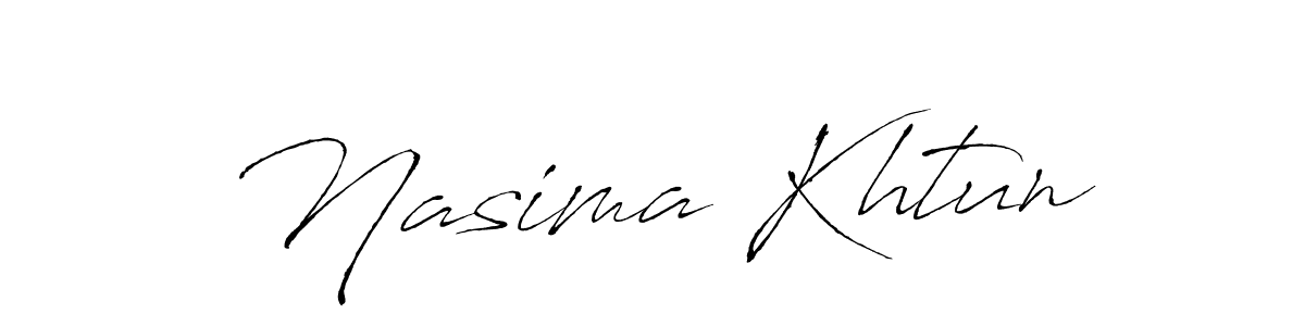 Make a beautiful signature design for name Nasima Khtun. With this signature (Antro_Vectra) style, you can create a handwritten signature for free. Nasima Khtun signature style 6 images and pictures png