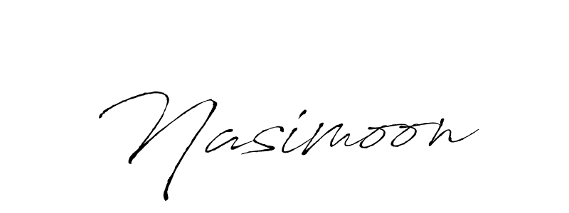 Create a beautiful signature design for name Nasimoon. With this signature (Antro_Vectra) fonts, you can make a handwritten signature for free. Nasimoon signature style 6 images and pictures png