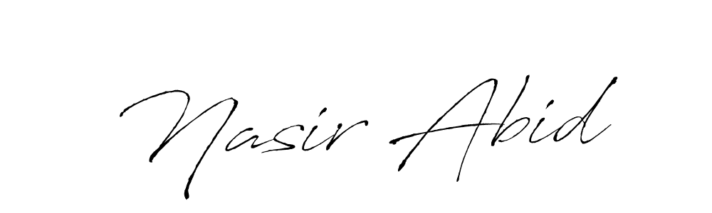Also we have Nasir Abid name is the best signature style. Create professional handwritten signature collection using Antro_Vectra autograph style. Nasir Abid signature style 6 images and pictures png