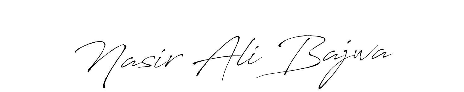 Make a beautiful signature design for name Nasir Ali Bajwa. With this signature (Antro_Vectra) style, you can create a handwritten signature for free. Nasir Ali Bajwa signature style 6 images and pictures png