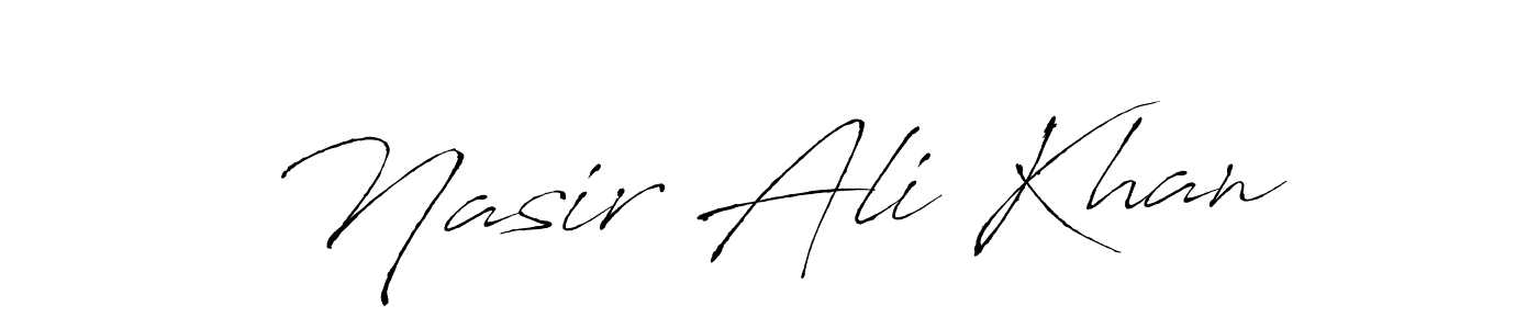 Create a beautiful signature design for name Nasir Ali Khan. With this signature (Antro_Vectra) fonts, you can make a handwritten signature for free. Nasir Ali Khan signature style 6 images and pictures png