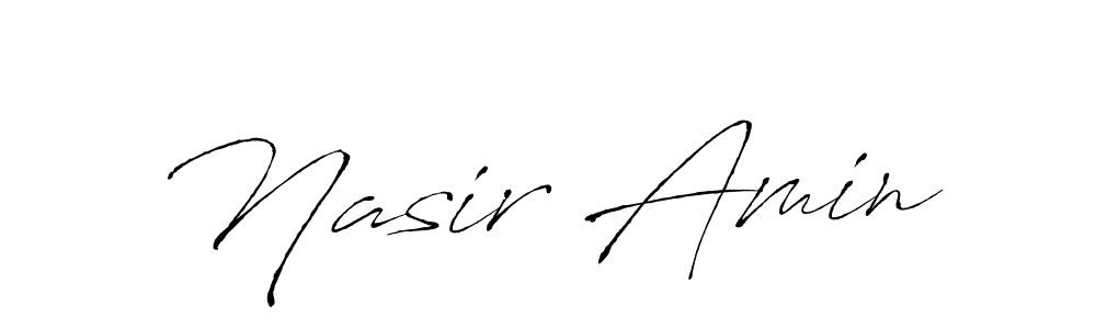 Design your own signature with our free online signature maker. With this signature software, you can create a handwritten (Antro_Vectra) signature for name Nasir Amin. Nasir Amin signature style 6 images and pictures png
