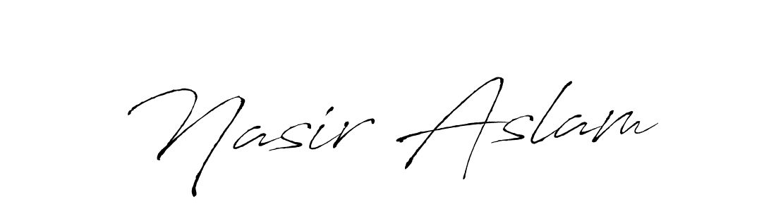 The best way (Antro_Vectra) to make a short signature is to pick only two or three words in your name. The name Nasir Aslam include a total of six letters. For converting this name. Nasir Aslam signature style 6 images and pictures png