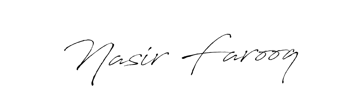 Design your own signature with our free online signature maker. With this signature software, you can create a handwritten (Antro_Vectra) signature for name Nasir Farooq. Nasir Farooq signature style 6 images and pictures png
