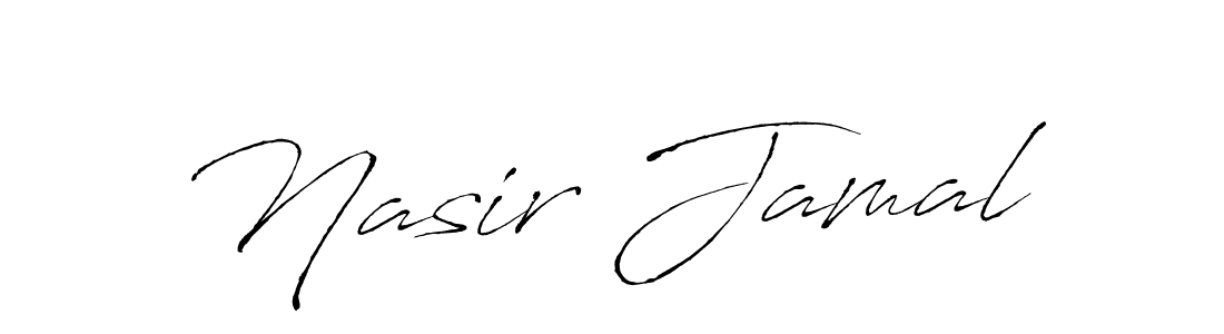 Make a beautiful signature design for name Nasir Jamal. With this signature (Antro_Vectra) style, you can create a handwritten signature for free. Nasir Jamal signature style 6 images and pictures png