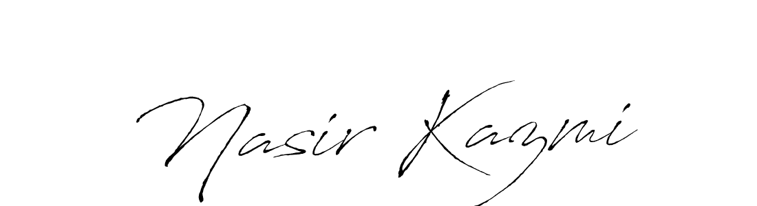 Design your own signature with our free online signature maker. With this signature software, you can create a handwritten (Antro_Vectra) signature for name Nasir Kazmi. Nasir Kazmi signature style 6 images and pictures png