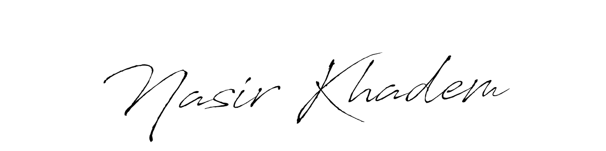 Antro_Vectra is a professional signature style that is perfect for those who want to add a touch of class to their signature. It is also a great choice for those who want to make their signature more unique. Get Nasir Khadem name to fancy signature for free. Nasir Khadem signature style 6 images and pictures png