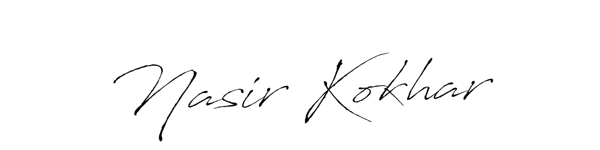 Use a signature maker to create a handwritten signature online. With this signature software, you can design (Antro_Vectra) your own signature for name Nasir Kokhar. Nasir Kokhar signature style 6 images and pictures png